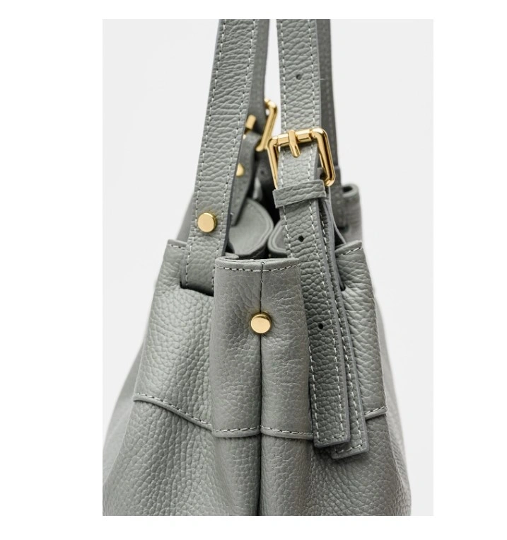 Geanta de mana din piele naturala Chiara Canotti CC1815, Gri, #3, Bagsy
