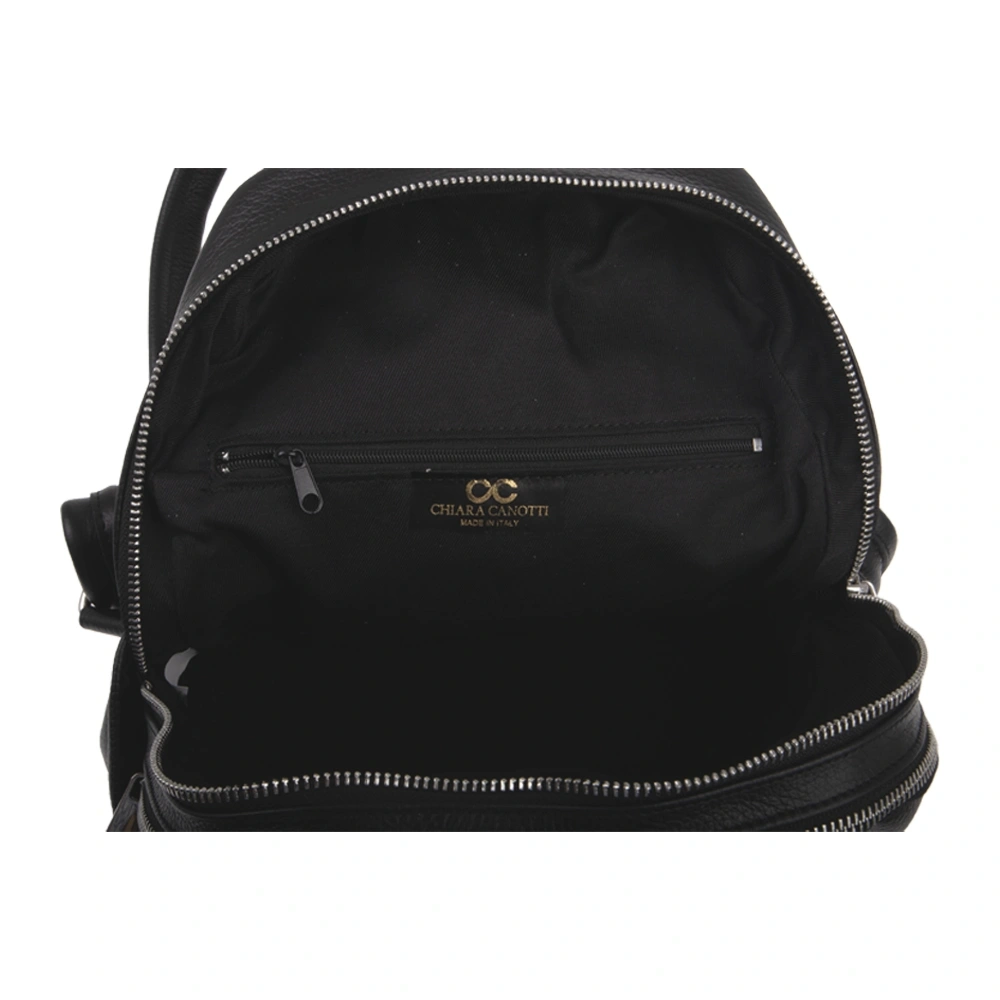 Rucsac dama din piele naturala Chiara Canotti CC1820, Negru, #4, Bagsy