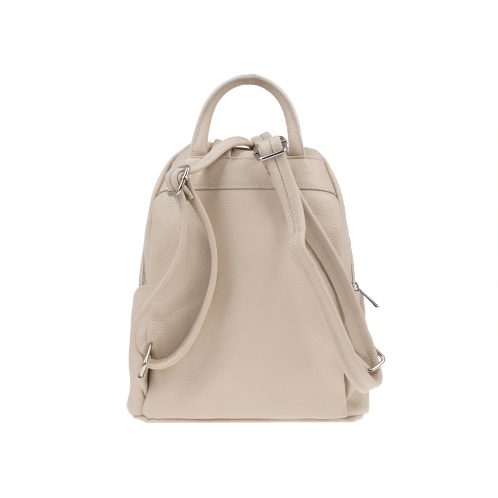 Rucsac dama din piele naturala Chiara Canotti CC1820, Bej, Nr. 2, Bagsy