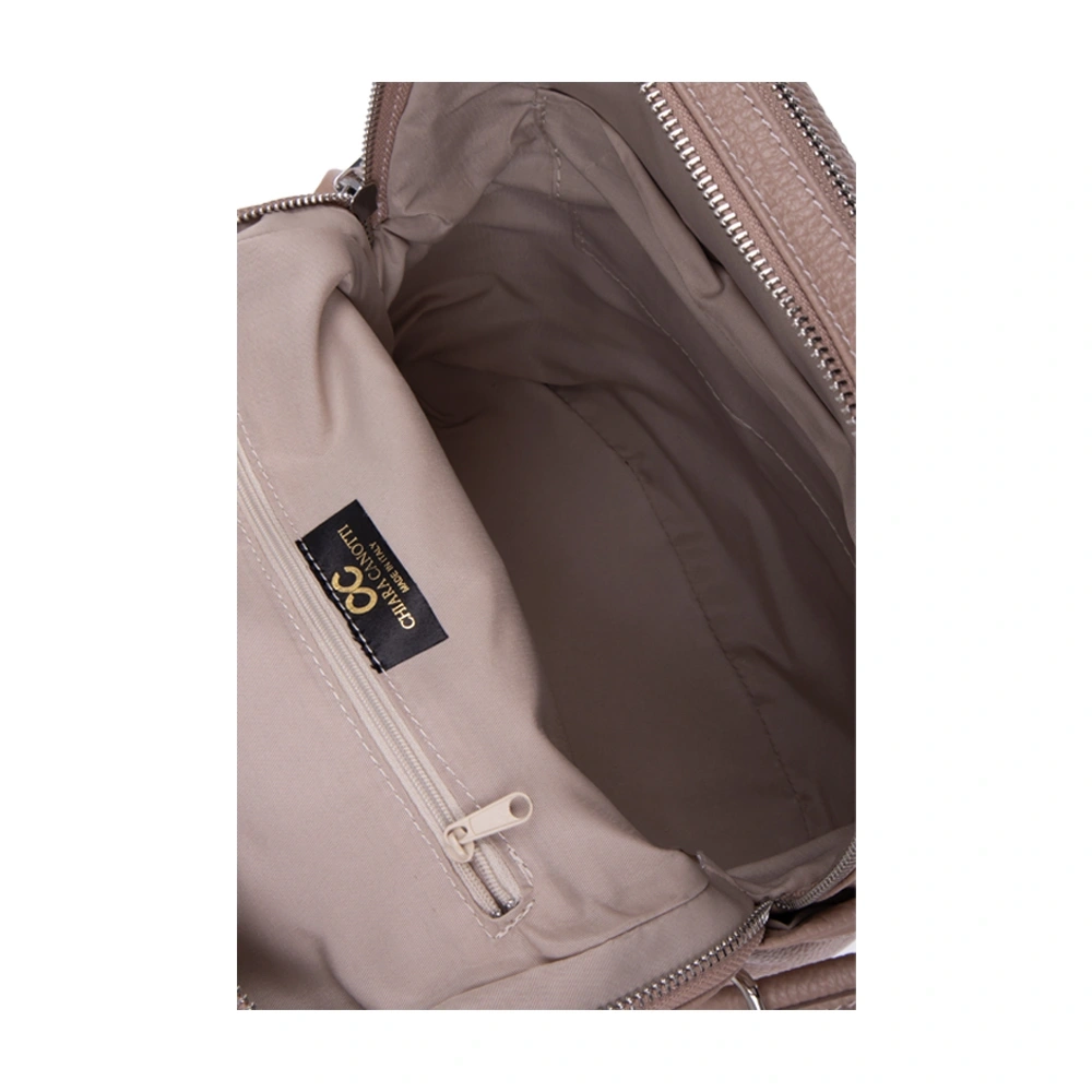 Rucsac dama din piele naturala Chiara Canotti CC1820, Roz prafuit, Nr. 4, Bagsy