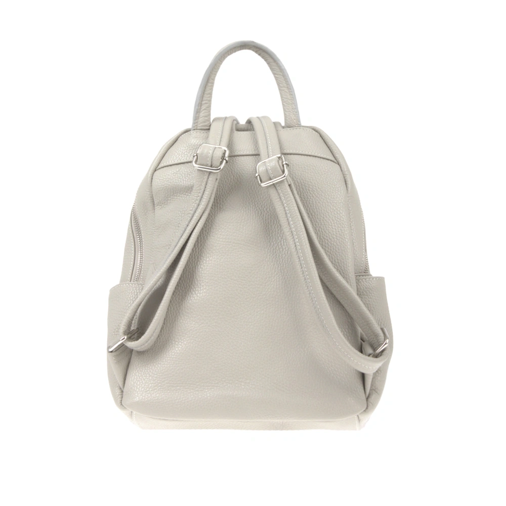 Rucsac dama din piele naturala Antonia Moretti AM1240, Gri, #3, Bagsy