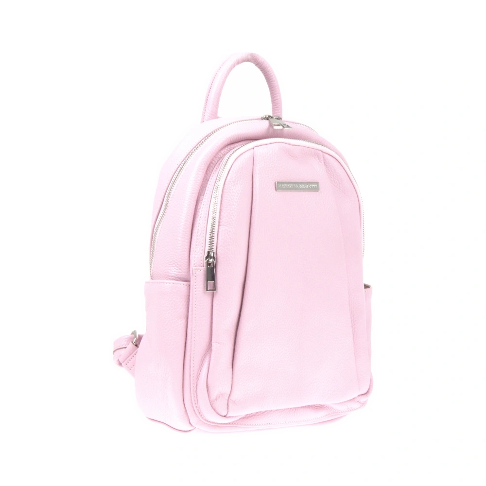 Rucsac dama din piele naturala Antonia Moretti AM1240, Roz, #2, Bagsy