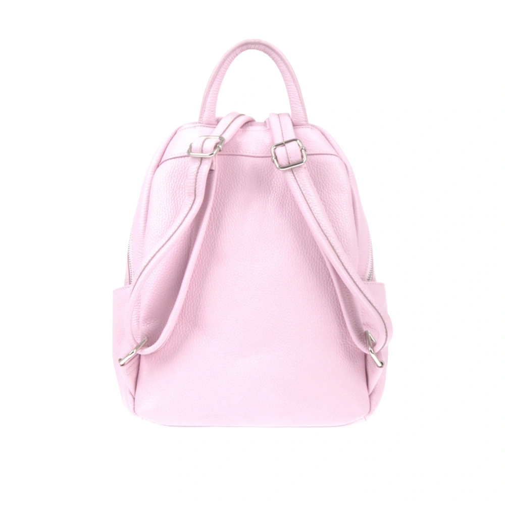 Rucsac dama din piele naturala Antonia Moretti AM1240, Roz, #3, Bagsy