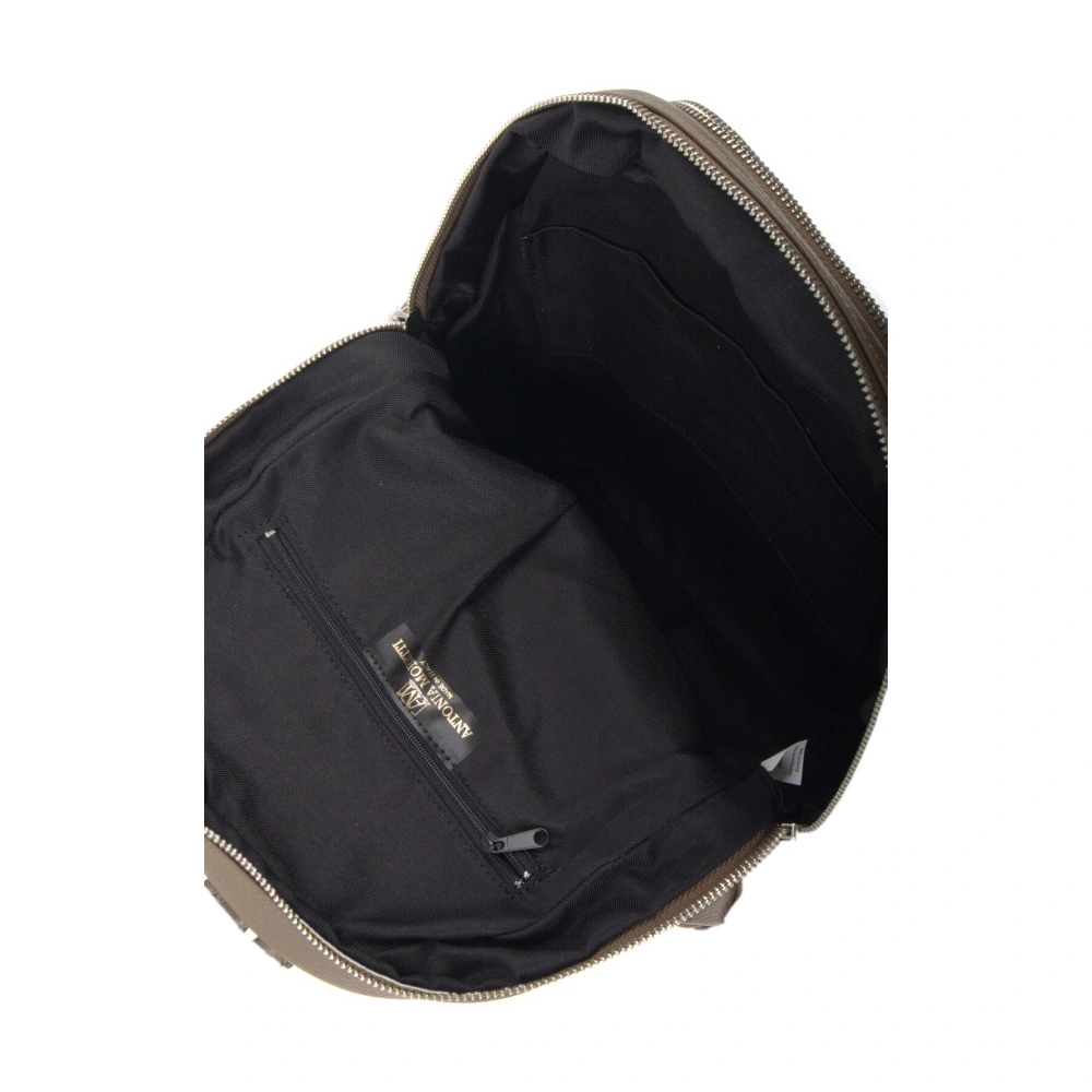 Rucsac dama din piele naturala Antonia Moretti AM1240, Maro deschis, #4, Bagsy