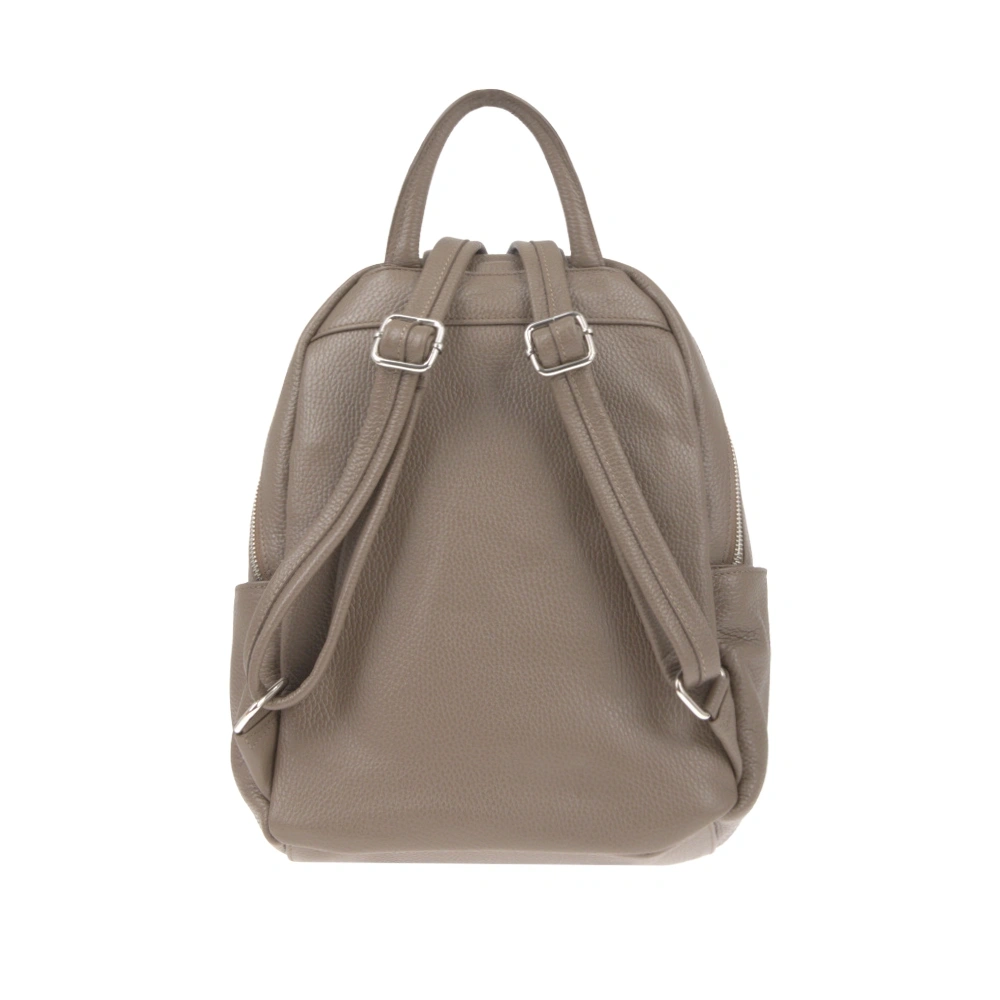 Rucsac dama din piele naturala Antonia Moretti AM1240, Maro deschis, #3, Bagsy