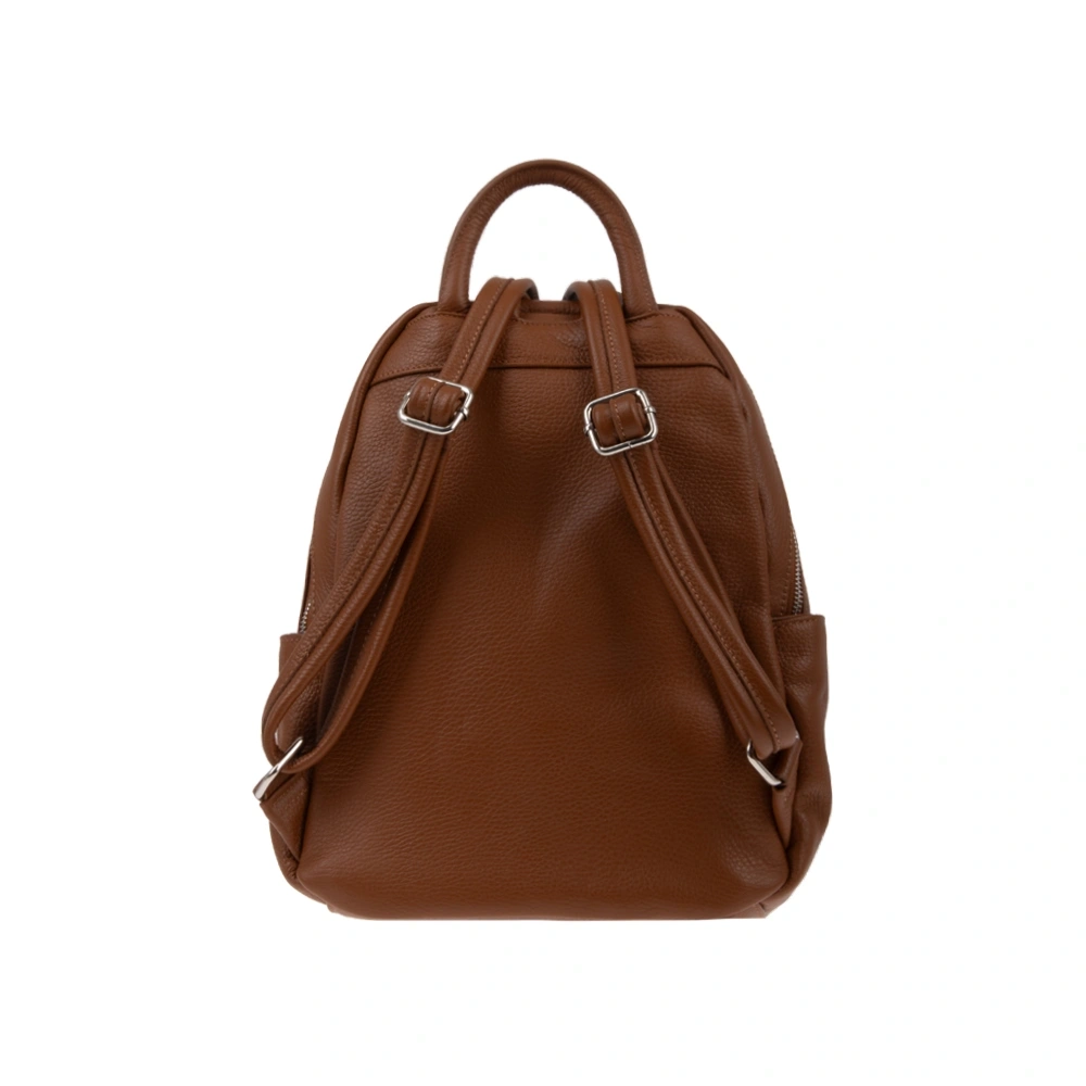 Rucsac dama din piele naturala Antonia Moretti AM1240, Cognac, Nr. 3, Bagsy
