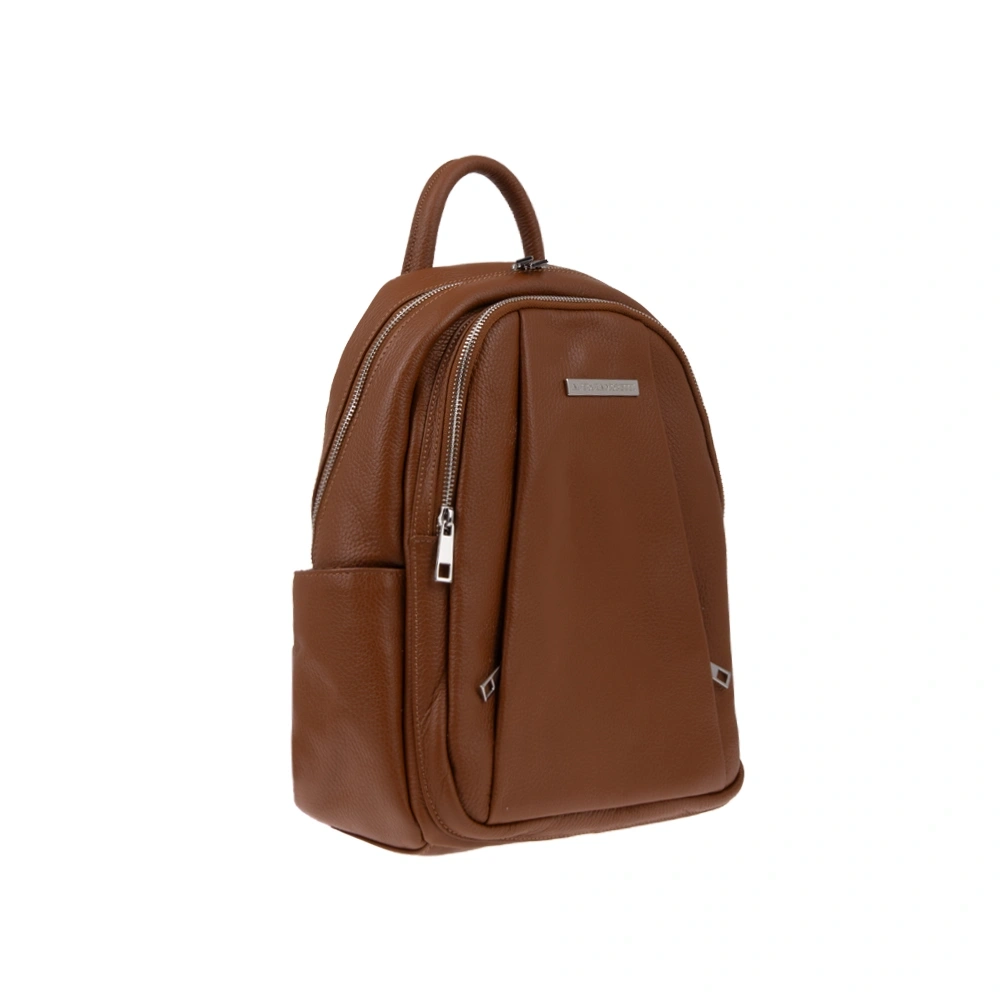 Rucsac dama din piele naturala Antonia Moretti AM1240, Cognac, Nr. 2, Bagsy