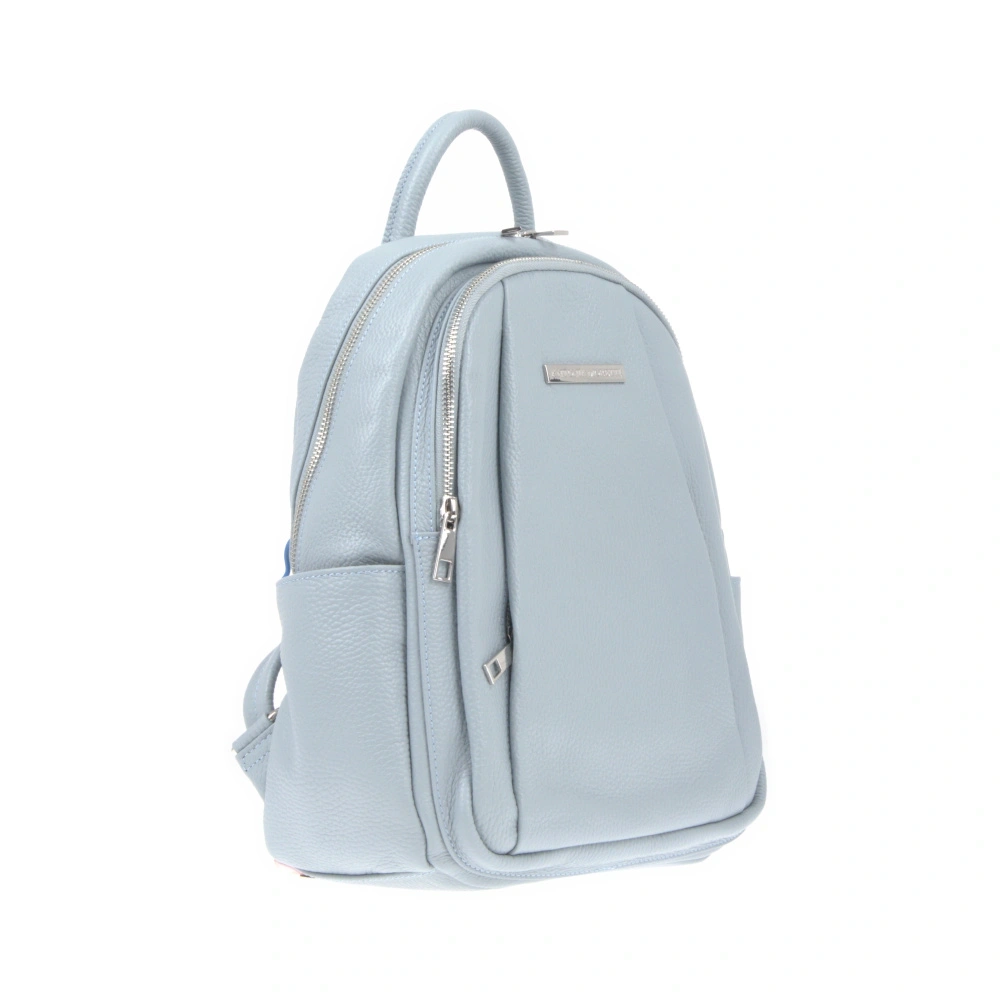 Rucsac dama din piele naturala Antonia Moretti AM1240, Albastru deschis, #2, Bagsy