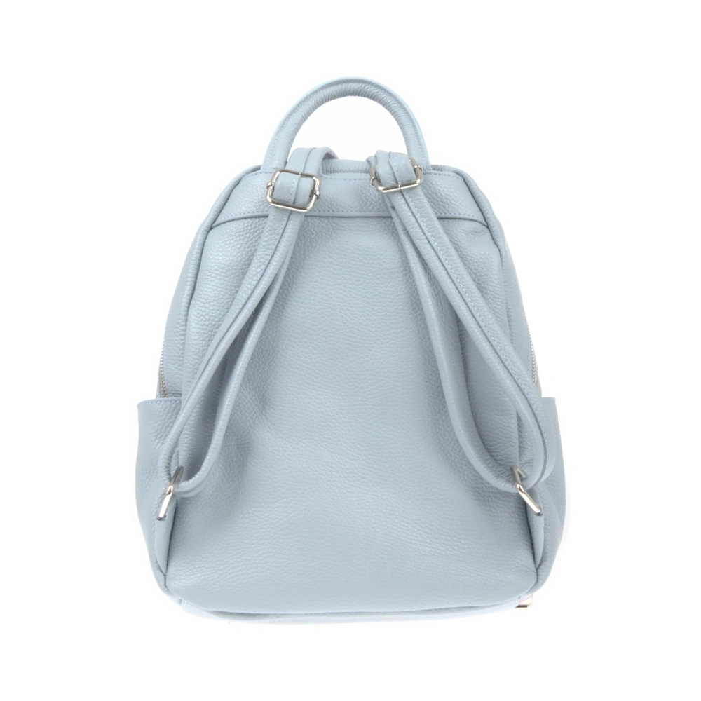 Rucsac dama din piele naturala Antonia Moretti AM1240, Albastru deschis, #3, Bagsy
