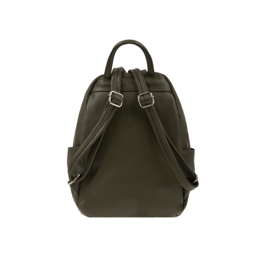 Rucsac dama din piele naturala Antonia Moretti AM1240, Verde, #3, Bagsy