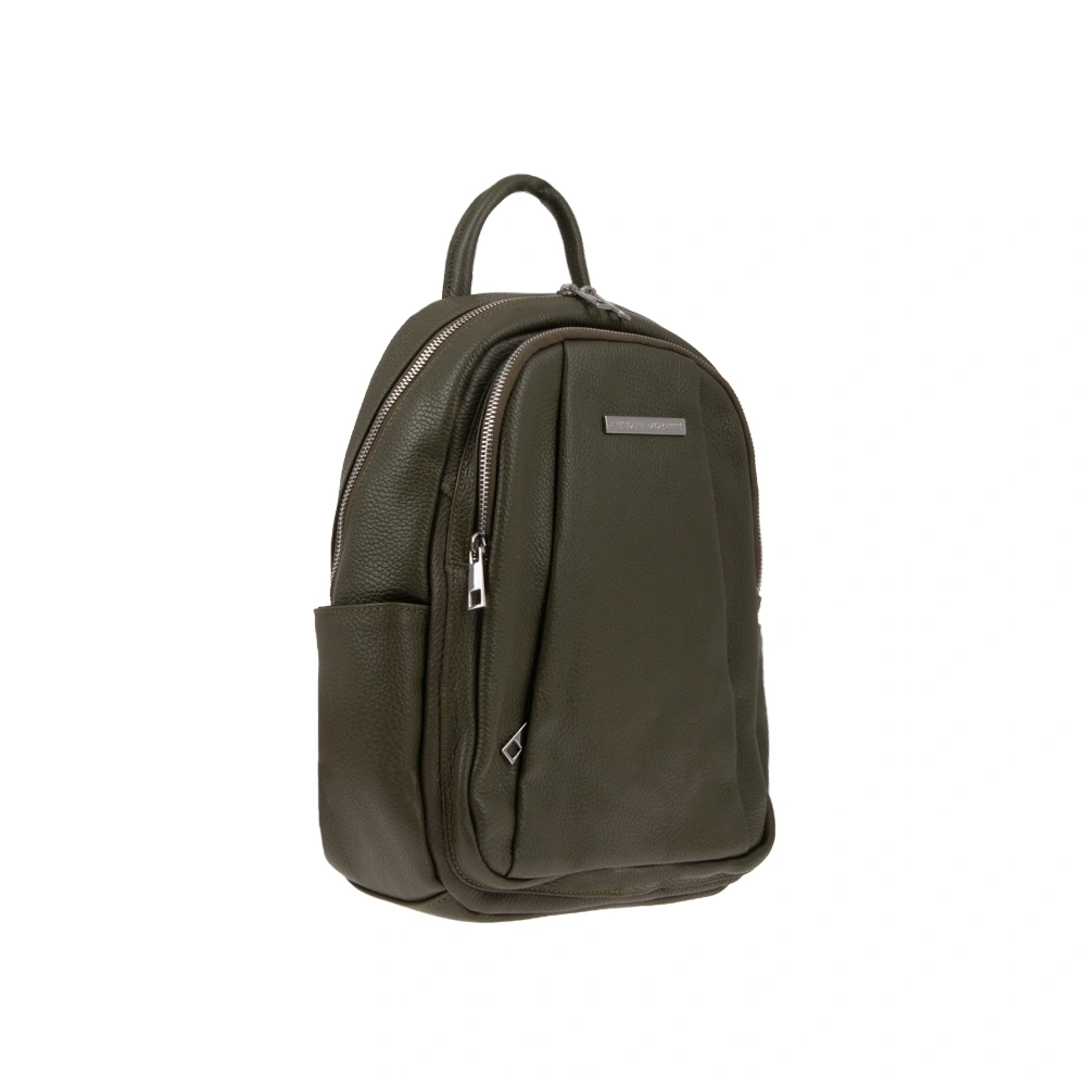 Rucsac dama din piele naturala Antonia Moretti AM1240, Verde, #2, Bagsy