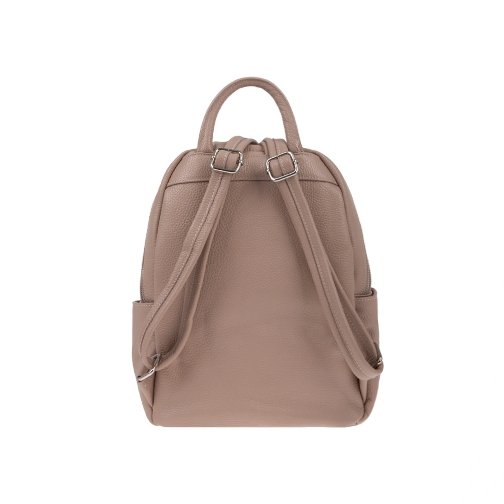 Rucsac dama din piele naturala Antonia Moretti AM1240, Roz prafuit, Nr. 3, Bagsy