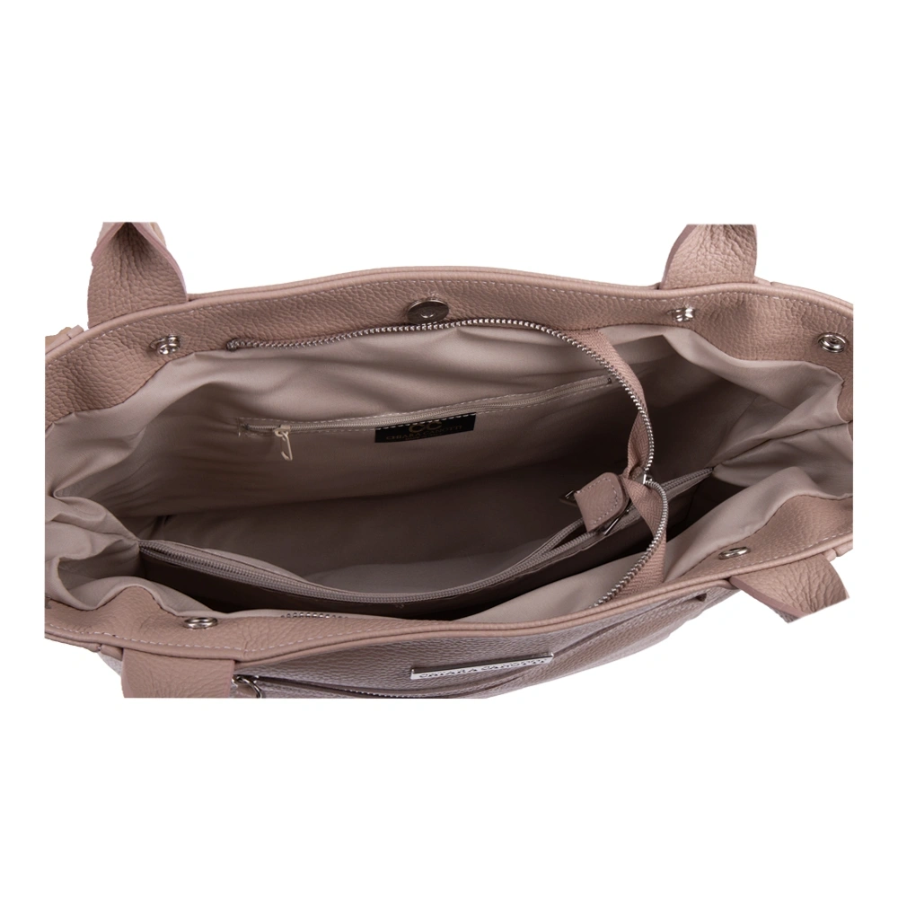Geanta de mana din piele naturala Chiara Canotti CC1764, Roz prafuit, #4, Bagsy
