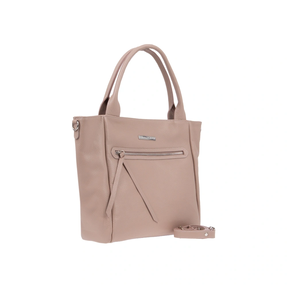 Geanta de mana din piele naturala Chiara Canotti CC1764, Roz prafuit, #2, Bagsy