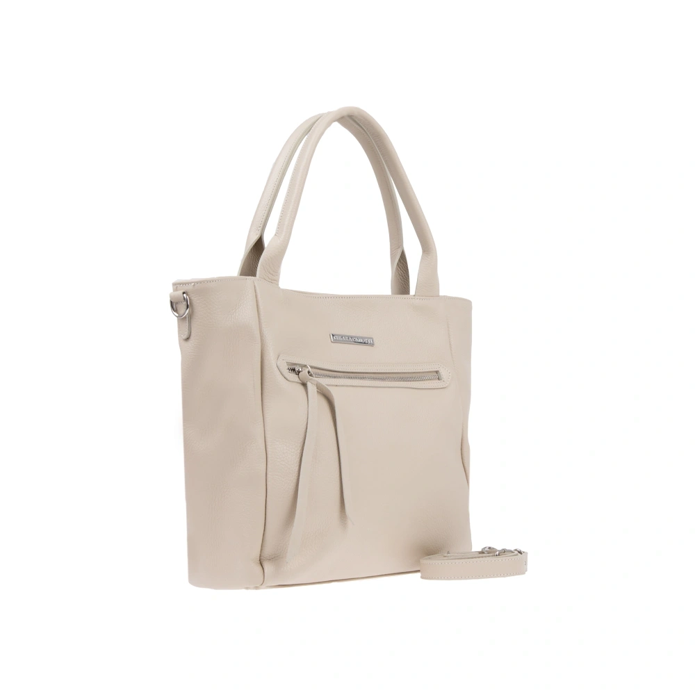 Geanta de mana din piele naturala Chiara Canotti CC1764, Bej, #3, Bagsy