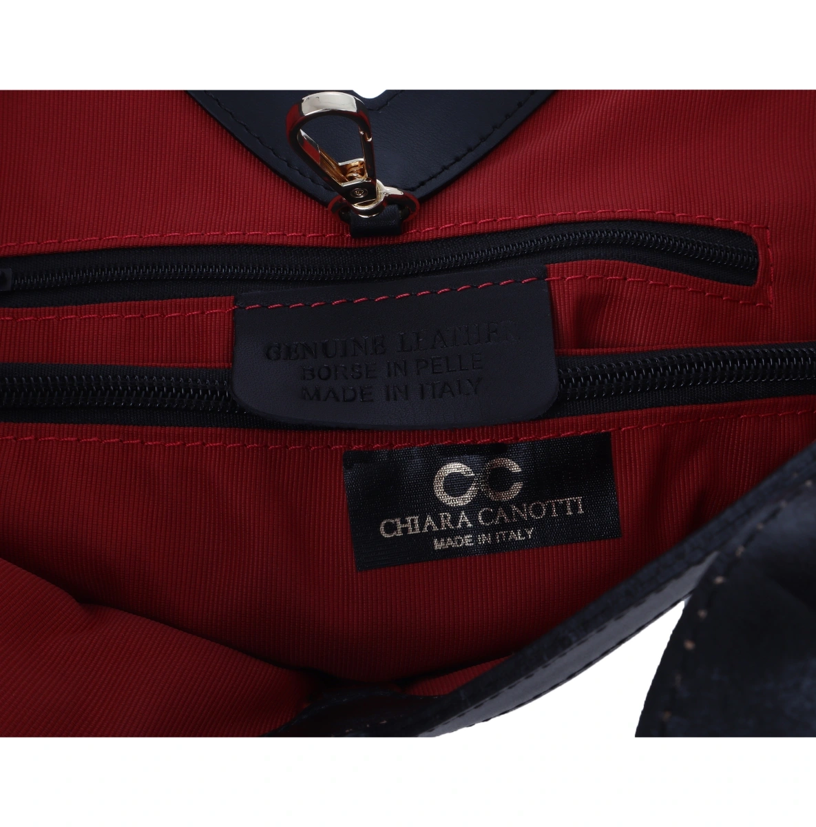 Geanta de umar din piele naturala Chiara Canotti CC1842, Roz inchis, #5, Bagsy