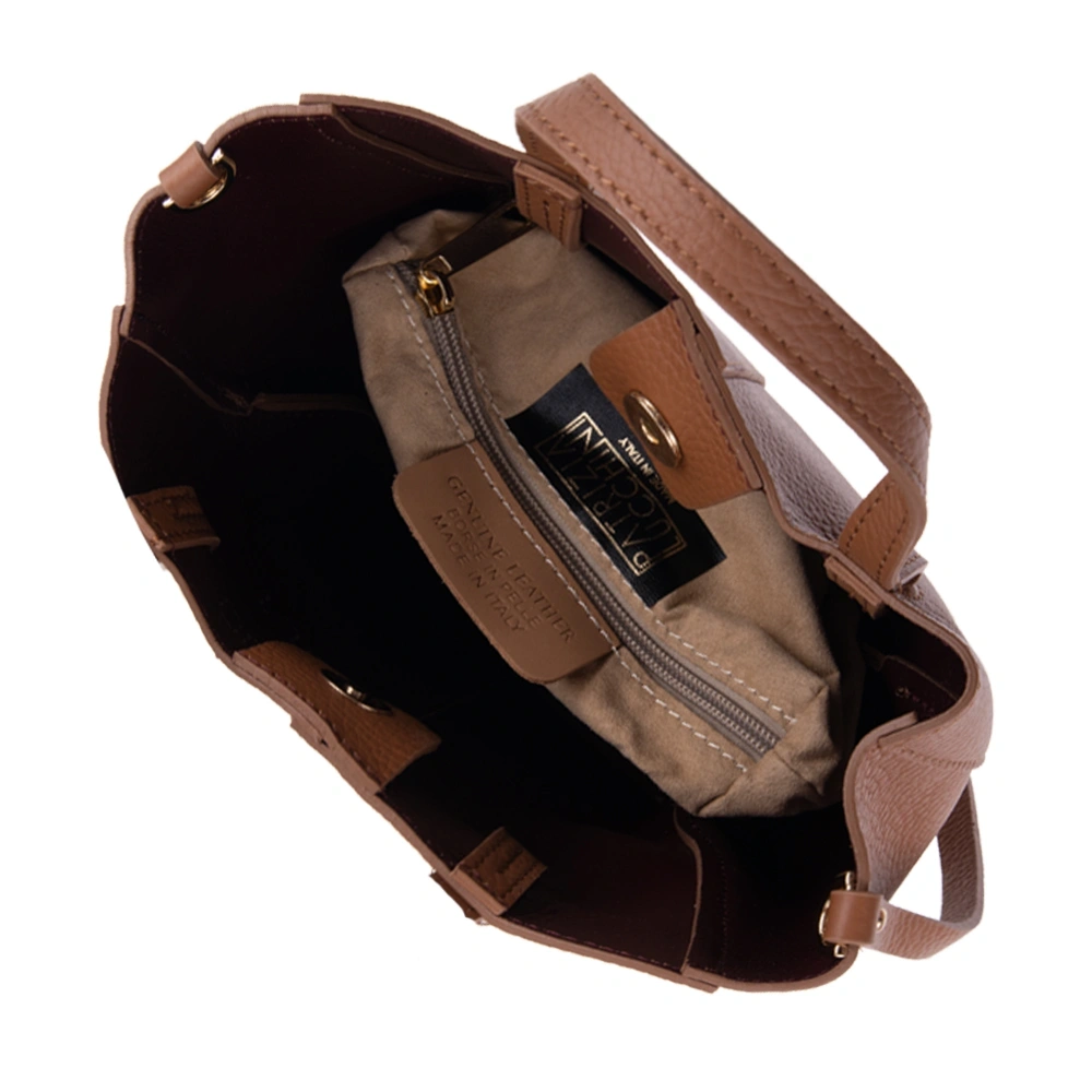 Geanta de mana din piele naturala Patrizia Lucchini PL1841, Cognac, #3, Bagsy