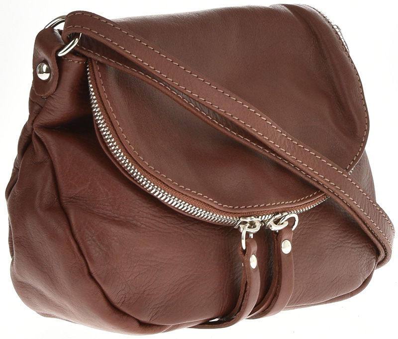 Geanta de umar din piele naturala Promesse PR6232, Maro, Nr. 2, Bagsy