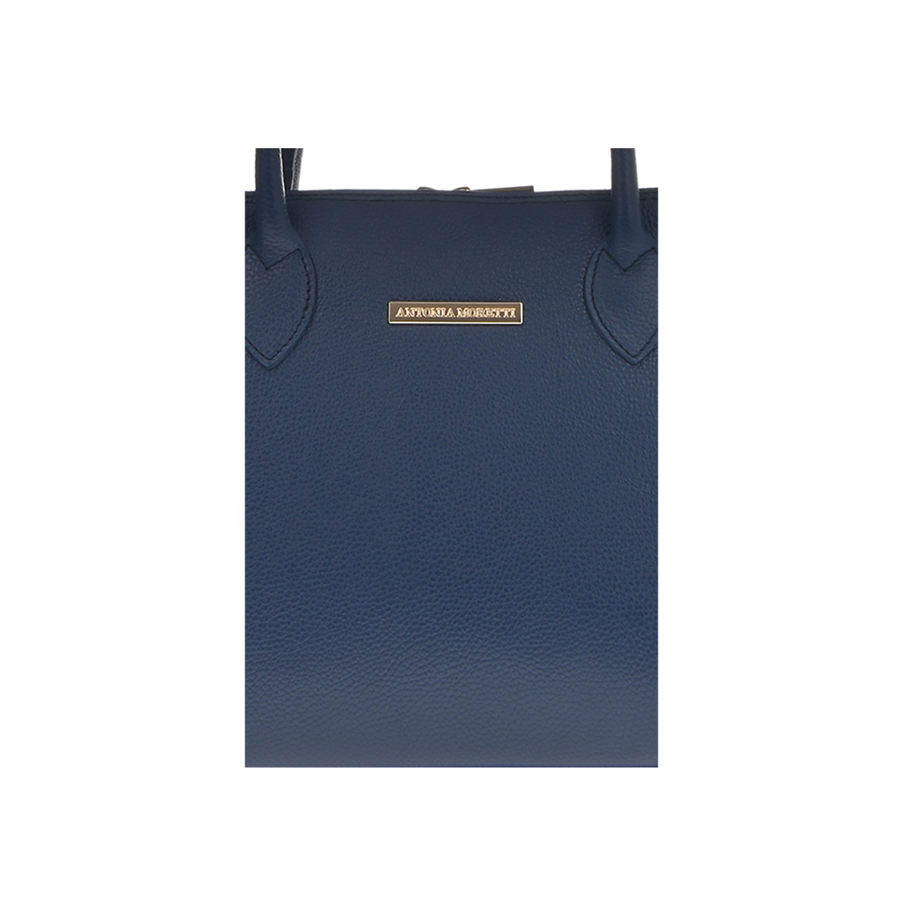 Geanta dama din piele naturala Antonia Moretti AM0155, Albastru, Nr. 4, Bagsy