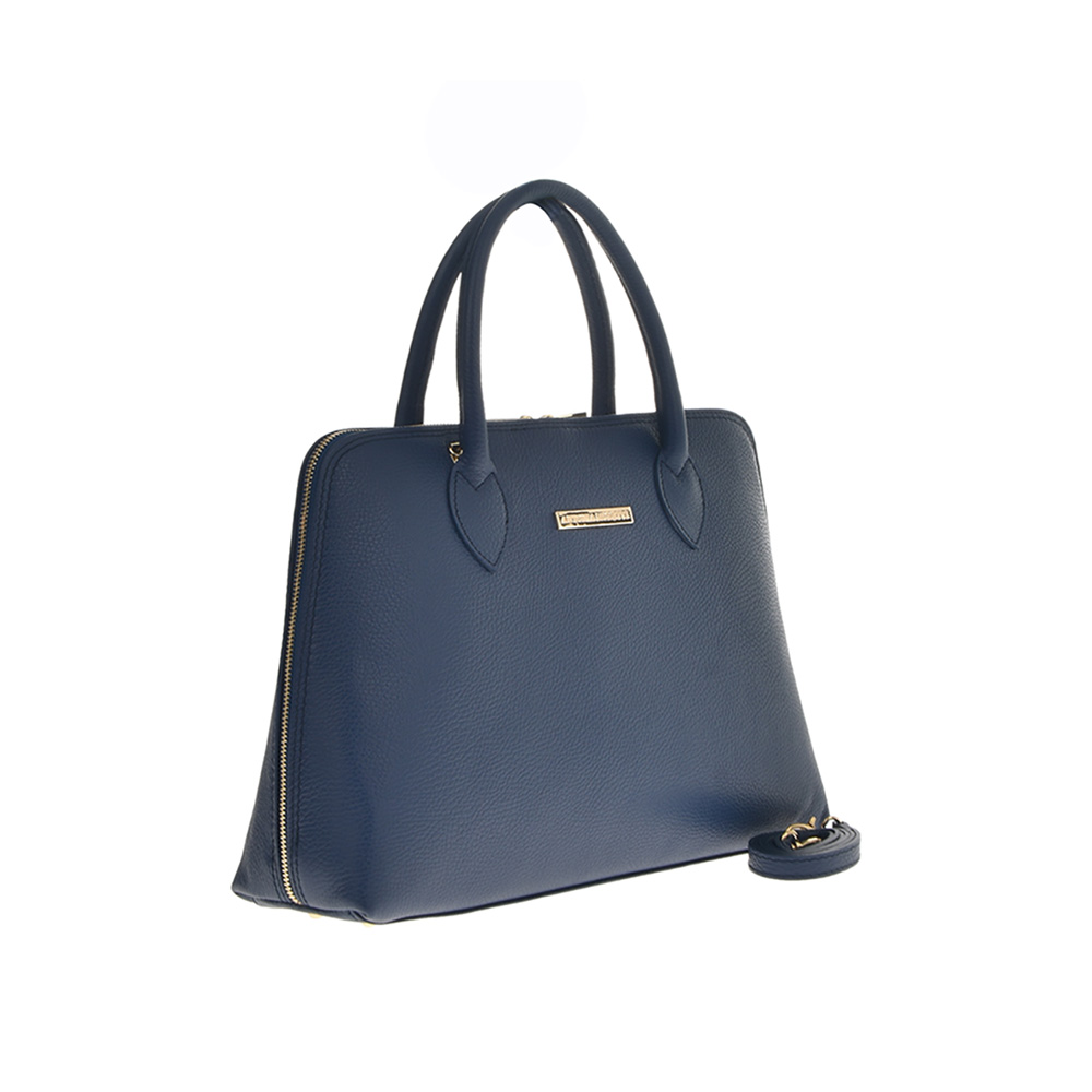 Geanta dama din piele naturala Antonia Moretti AM0155, Albastru, Nr. 2, Bagsy