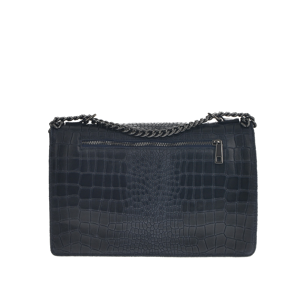 Geanta de umar din piele naturala Antonia Moretti AM0297, albastru, #3, Bagsy