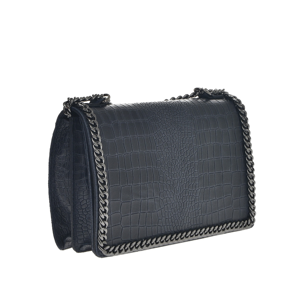 Geanta de umar din piele naturala Antonia Moretti AM0297, albastru, #2, Bagsy