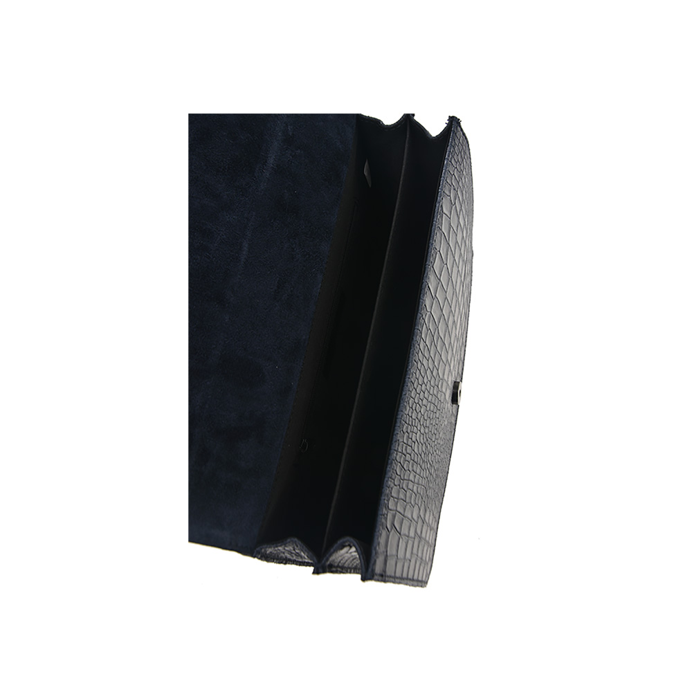 Geanta de umar din piele naturala Antonia Moretti AM0297, albastru, #5, Bagsy