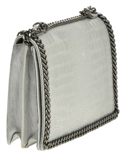 Geanta de umar din piele naturala Antonia Moretti AM0297, Gri, #2, Bagsy