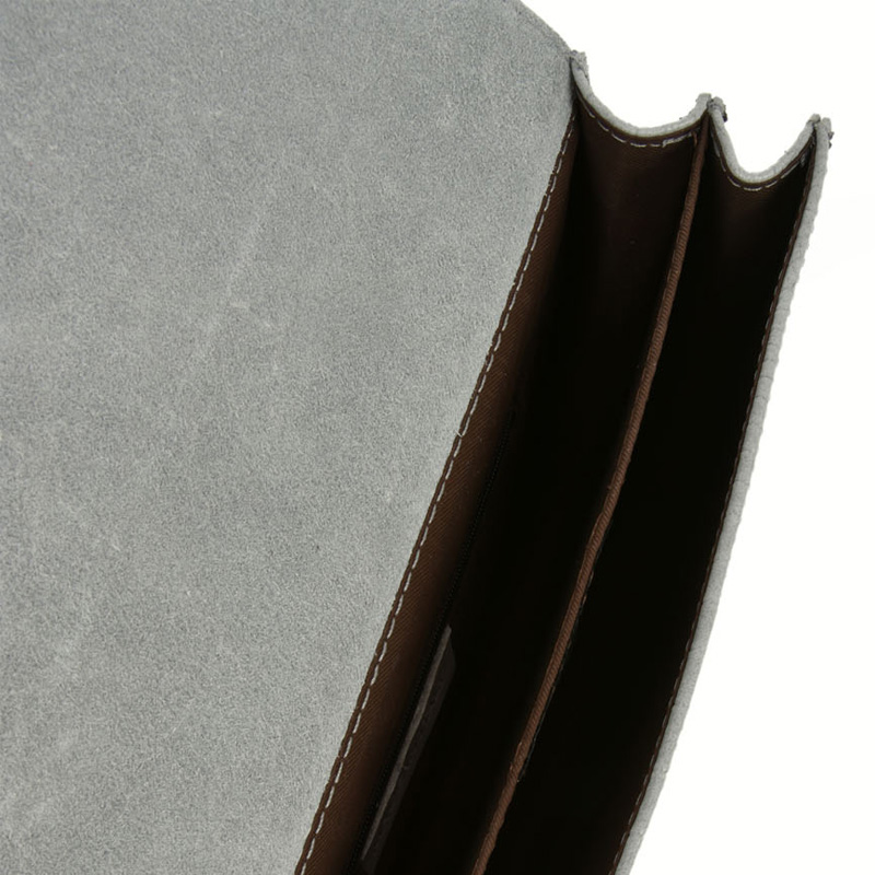 Geanta de umar din piele naturala Antonia Moretti AM0297, Gri, #3, Bagsy