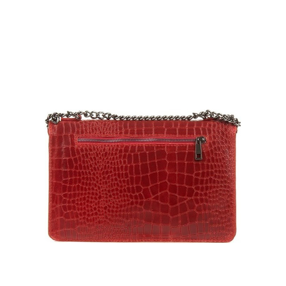 Geanta de umar din piele naturala Antonia Moretti AM0297, rosu, #3, Bagsy