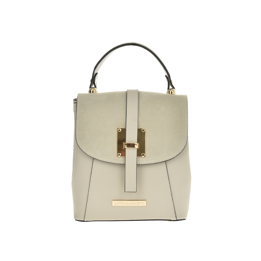 Rucsac din piele naturala Antonia Moretti AM0326, Bej, #1, Bagsy