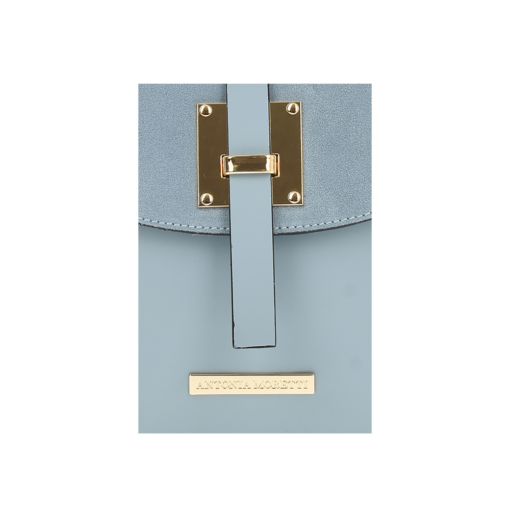 Rucsac din piele naturala Antonia Moretti AM0326, Bleu, #4, Bagsy