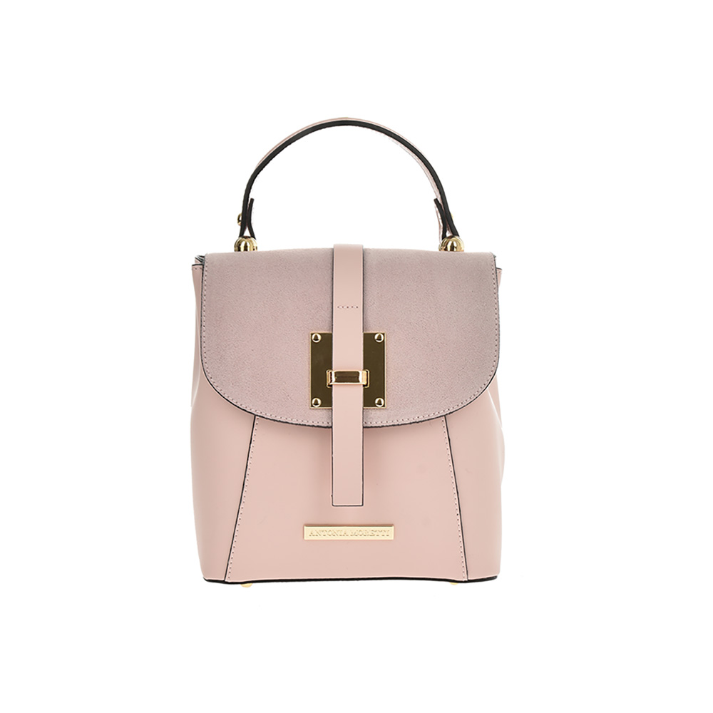 Rucsac din piele naturala Antonia Moretti AM0326, Roz, #1, Bagsy
