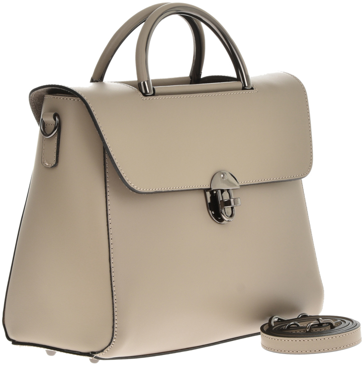 Geanta tote din piele naturala Antonia Moretti AM0330, Bej inchis, #2, Bagsy