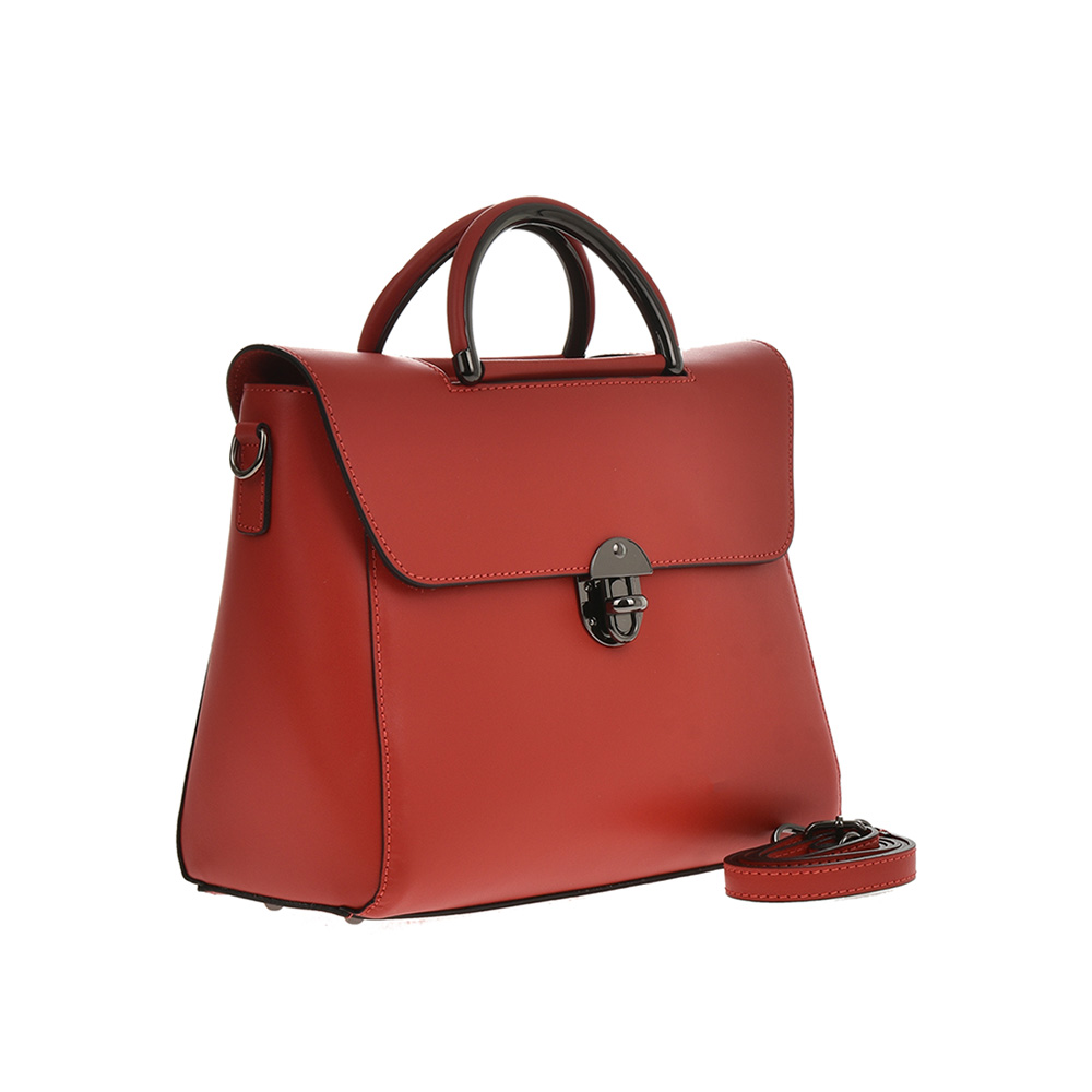 Geanta de mana din piele naturala Antonia Moretti  AM0330, Rosu, #2, Bagsy