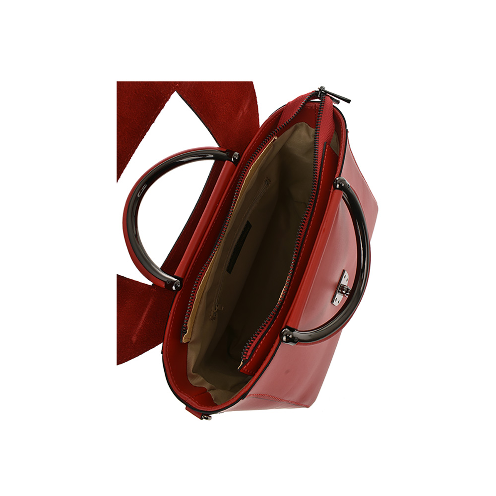 Geanta de mana din piele naturala Antonia Moretti  AM0330, Rosu, #5, Bagsy