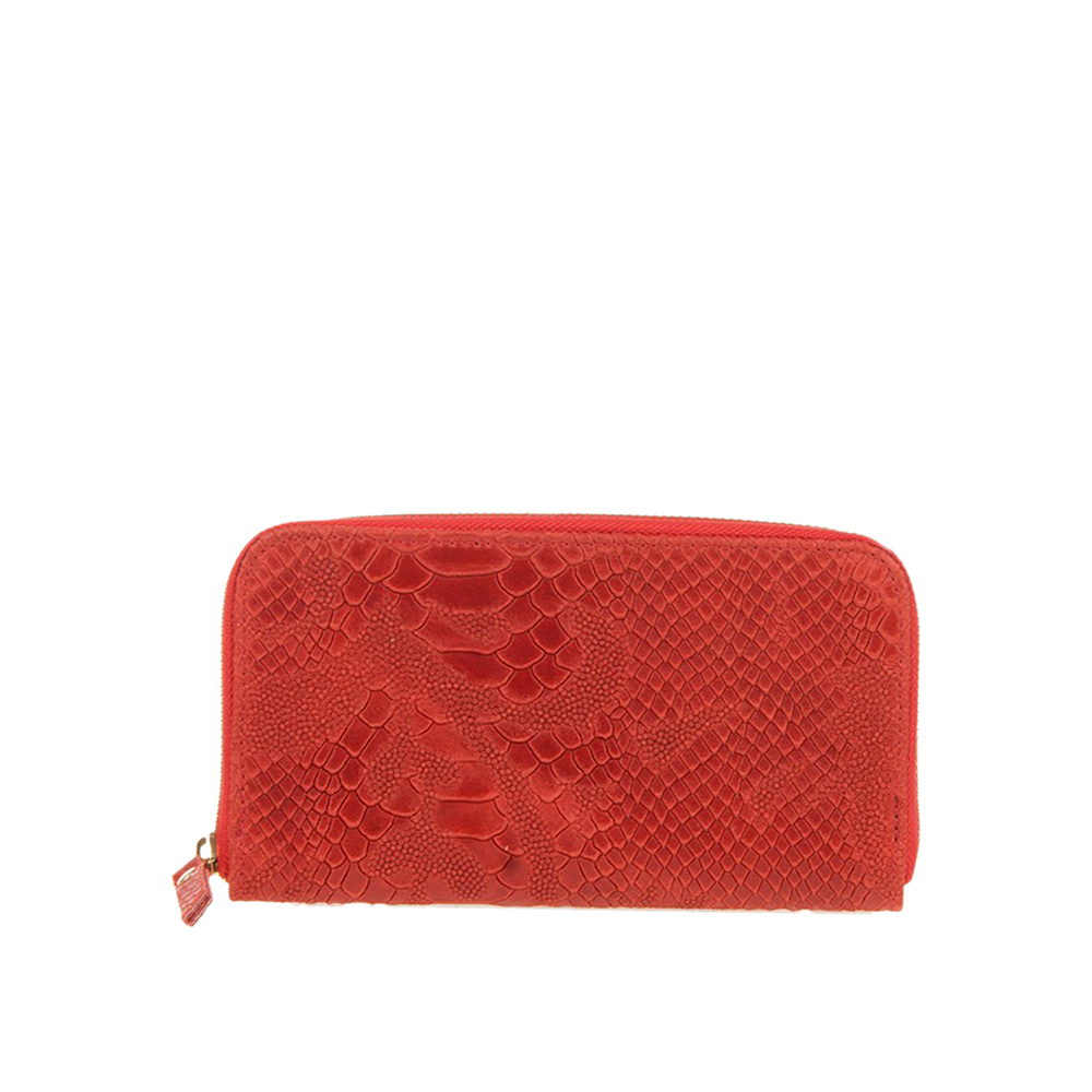 Portofel dama din piele naturala Antonia Moretti AM0345, Rosu, #4, Bagsy