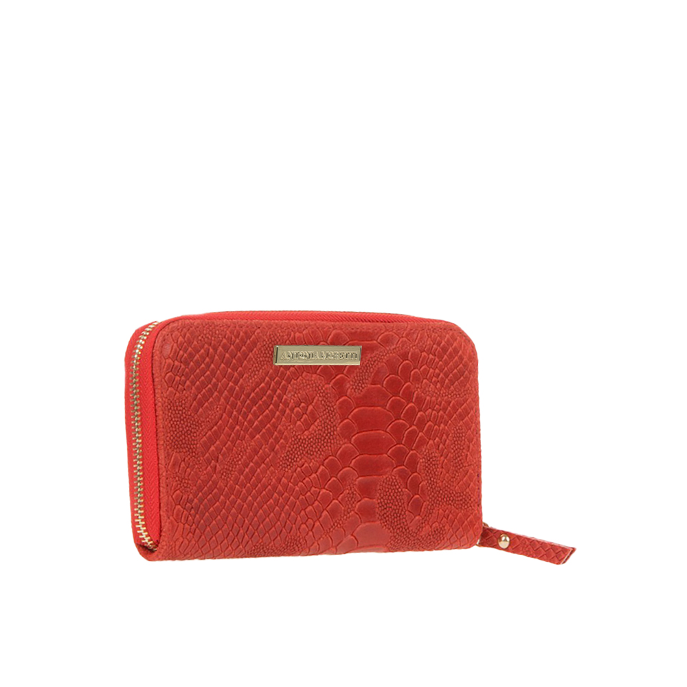 Portofel dama din piele naturala Antonia Moretti AM0345, Rosu, #2, Bagsy