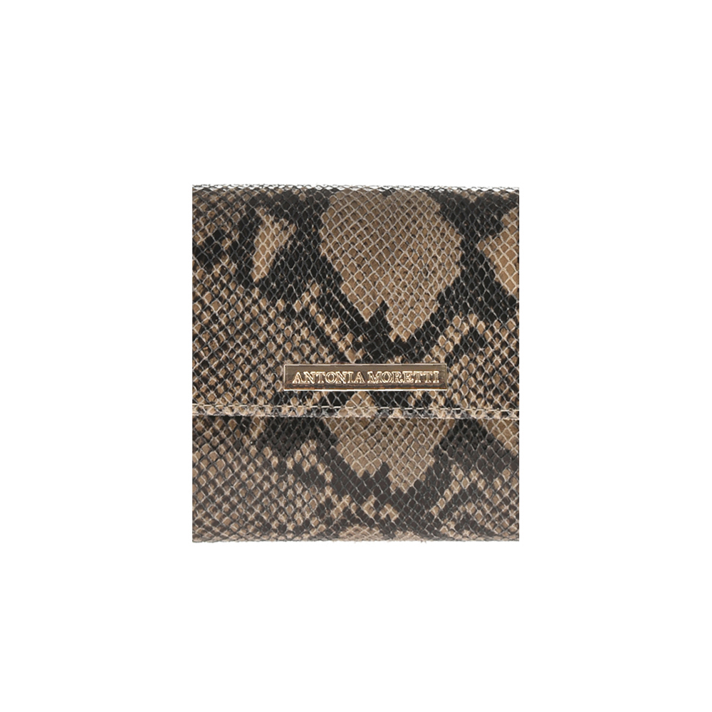 Plic dama din piele naturala Antonia Moretti AM0353, Grej, #5, Bagsy