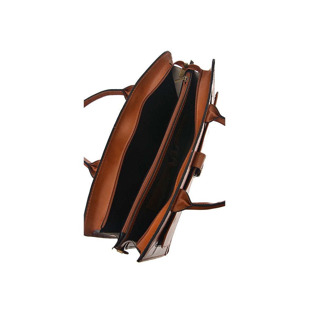 Servieta de piele Antonia Moretti AM0366, Cognac, #5, Bagsy