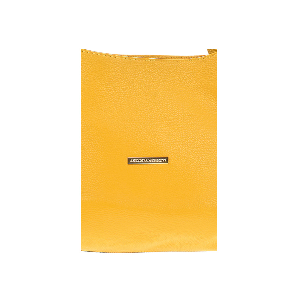 Geanta shopper din piele naturala Antonia Moretti AM0384, Galben, #4, Bagsy