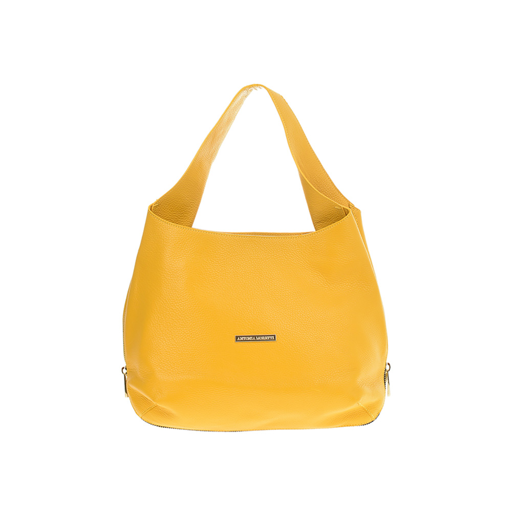 Geanta shopper din piele naturala Antonia Moretti AM0384, Galben, #1, Bagsy