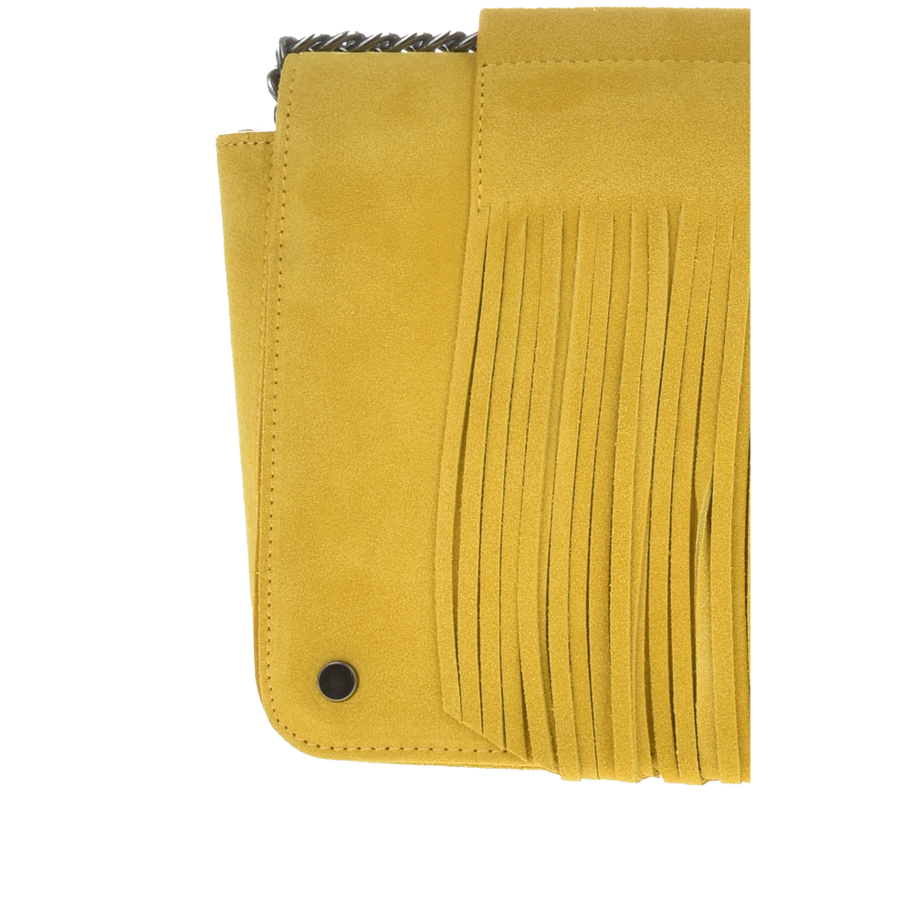 Geanta de umar din piele naturala Antonia Moretti AM0388, Galben, #5, Bagsy