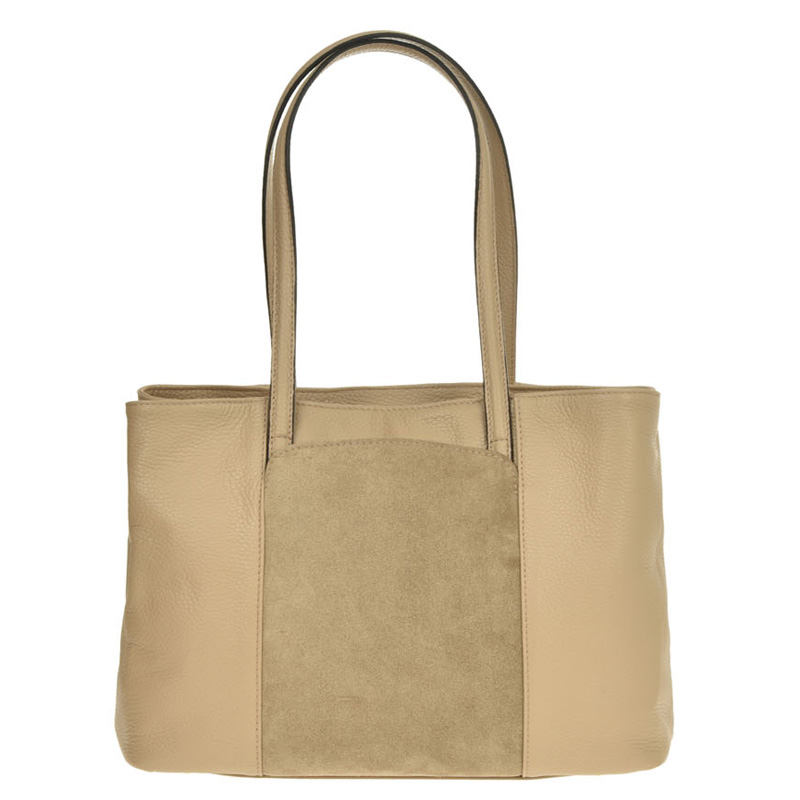 Geanta de mana din piele naturala Antonia Moretti AM0389, Grej, Nr. 1, Bagsy