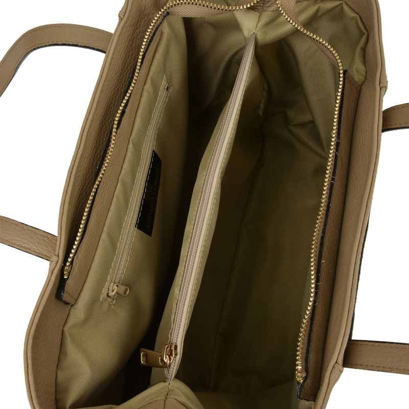 Geanta de mana din piele naturala Antonia Moretti AM0389, Grej, Nr. 4, Bagsy