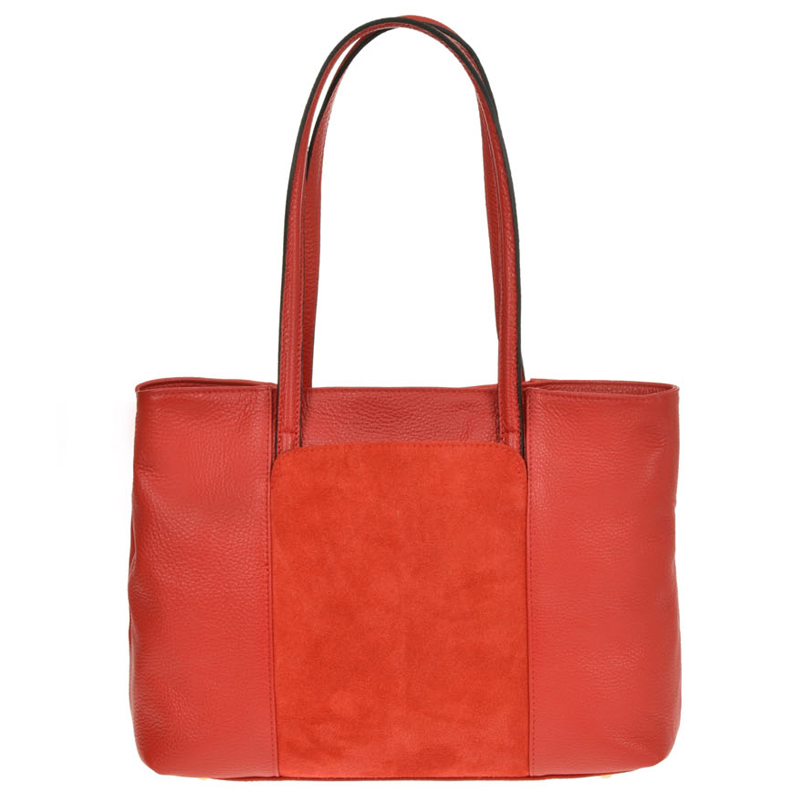 Geanta de mana din piele naturala Antonia Moretti AM0389, Rosu, #1, Bagsy