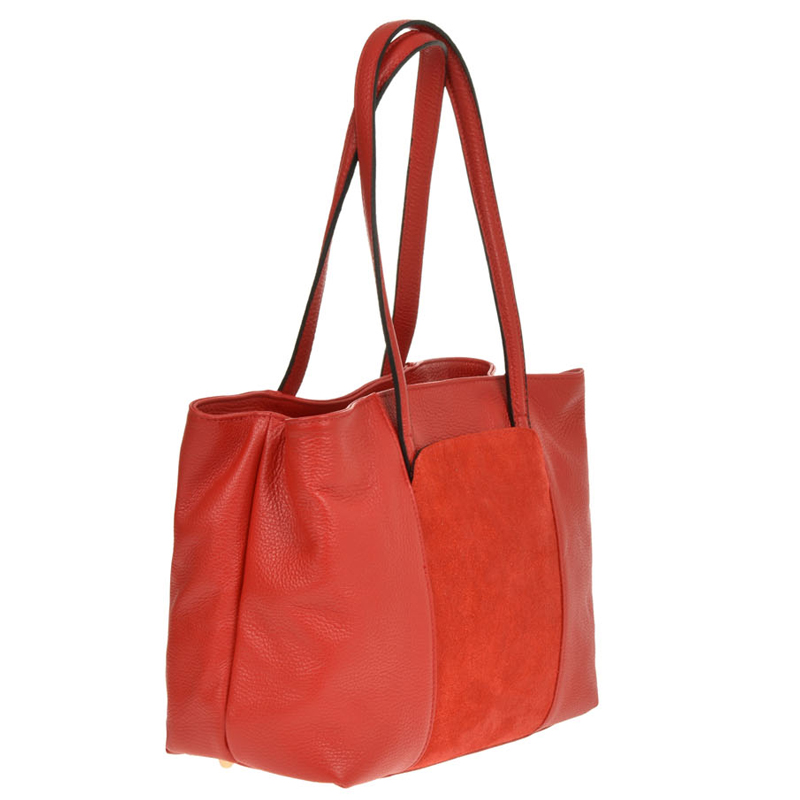 Geanta de mana din piele naturala Antonia Moretti AM0389, Rosu, #3, Bagsy