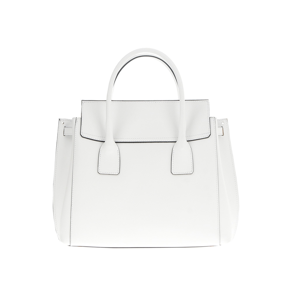 Geanta de mana din piele natuala Antonia Moretti AM0390,  Alb, #3, Bagsy