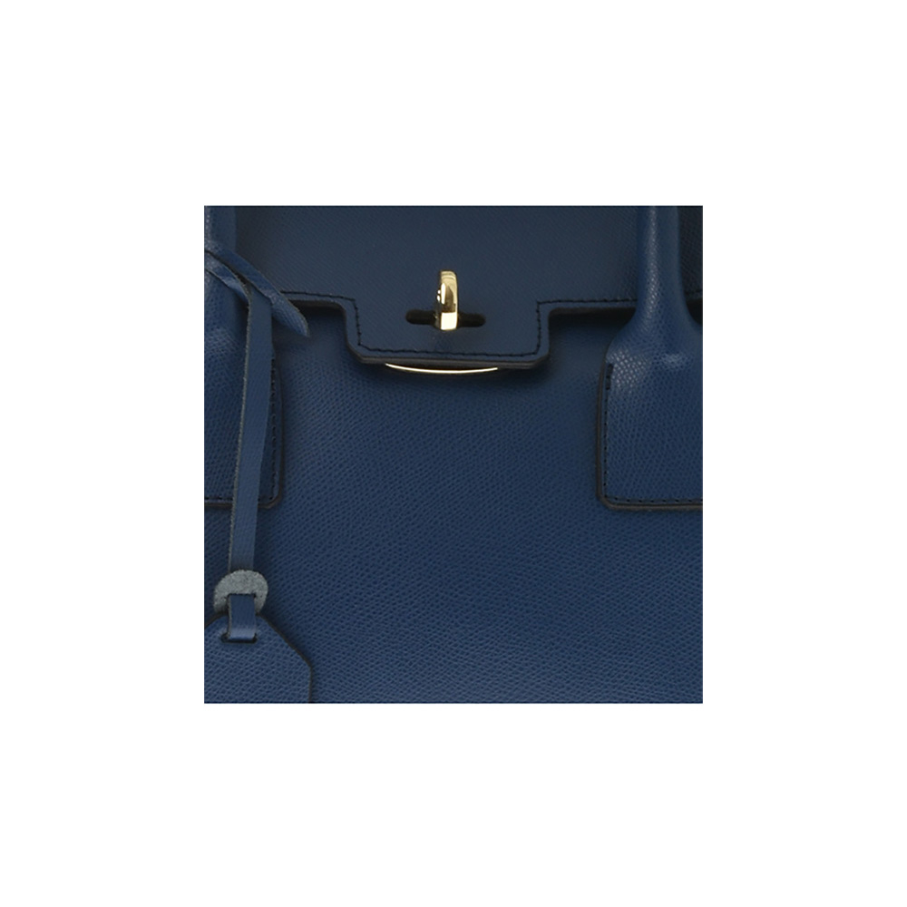 Geanta de mana din piele natuala Antonia Moretti AM0390, Albastru, #4, Bagsy