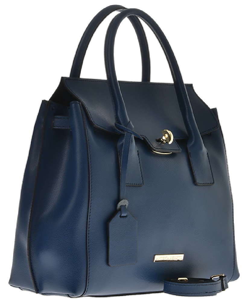 Geanta de mana din piele natuala Antonia Moretti AM0390, Albastru, #1, Bagsy